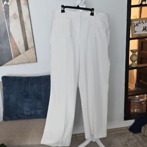 Elegant Women's White Straight Leg Pants